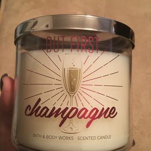 Bath and Body Works But First Champagne candle